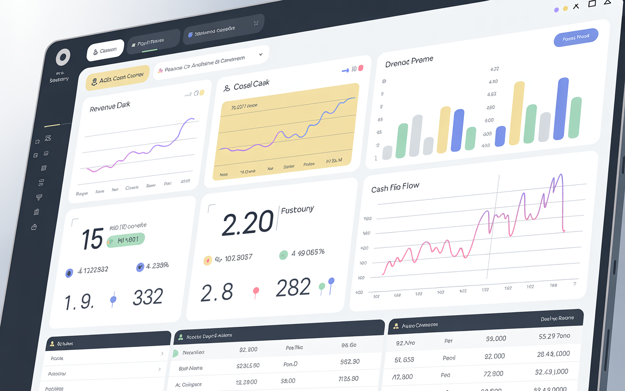 FP&A software platform dashboard with live financial data and KPIs